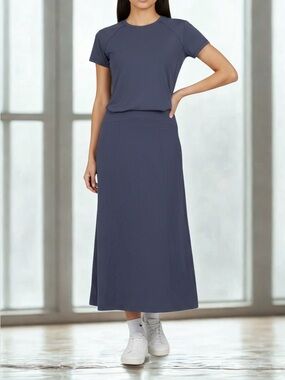 Athleta Women's Casual Maxi Skirt - Slate Blue